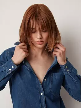 Рубашка джинсовая S(44)