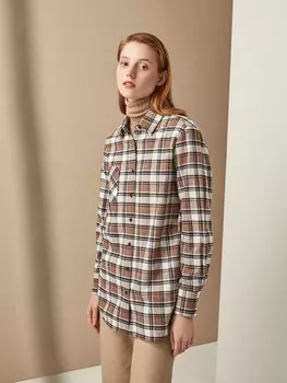 Рубашка фланелевая с длинным рукавом S(44)