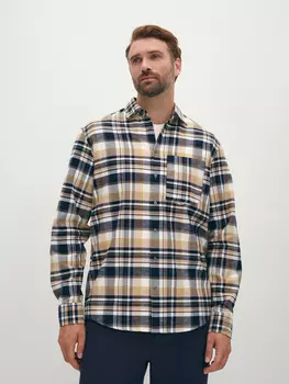 Рубашка стандартного кроя из хлопковой фланели M(50)