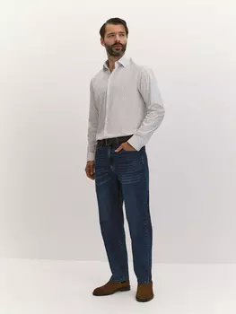 Рубашка из 100% хлопка с брендированным принтом XXL(56)