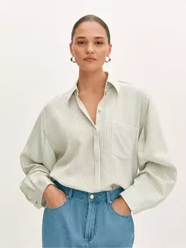 Рубашка из вискозы в полоску M(46)