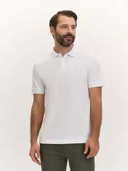 Рубашка-поло из хлопкового трикотажа пике S(48)