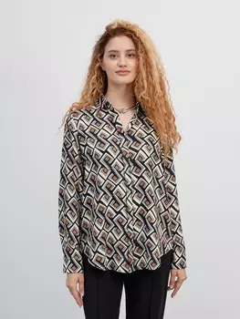 Рубашка с абстрактным принтом XS(42)