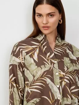 Рубашка с принтом L(48)