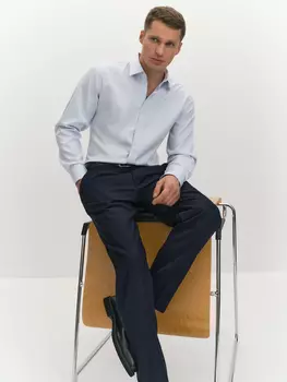 Рубашка slim из хлопка non iron S(48)