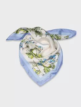 Шелковистый платок с дизайнерским принтом (70*70)