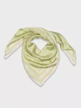 Шелковистый платок с дизайнерским принтом (70*70)