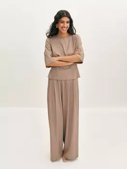 Шелковые брюки-палаццо XS(42)