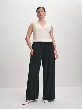 Трикотажные брюки палаццо M(46)