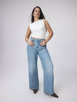 Широкие джинсы-пятикарманники 4XL(56)