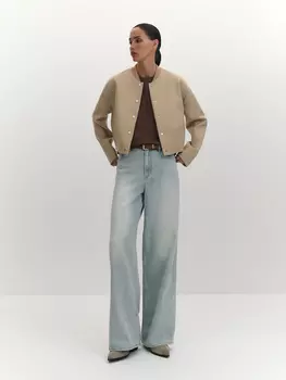 Широкие джинсы-пятикарманники XS(42)