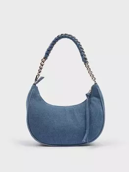 Сумка "хобо" из денима (19.6*9.5*13.5)