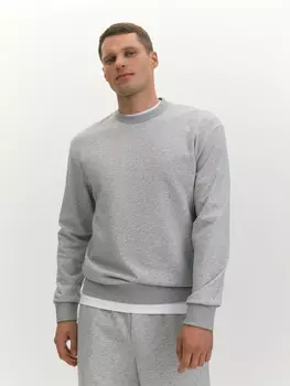 Свитшот из хлопкового трикотажа с брендированным принтом S(48)