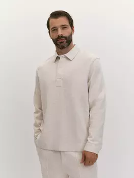 Свитшот из меланжевого хлопкового трикотажа XXL(56)