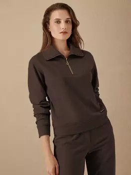 Свитшот с воротником на молнии S(44)