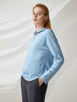 Свитшот с воротником на молнии S(44)