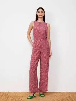 Свободные брюки с ярким принтом S(44)