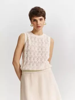 Топ ажурной вязки XS(42)