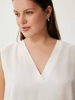 Топ белый без рукавов XL(50)