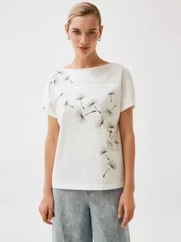 Топ белый хлопковый S(44)