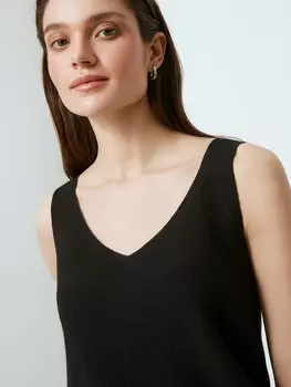 Топ без рукавов вязаный черный ELIS