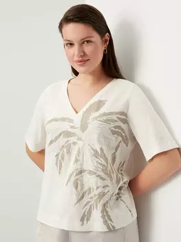 Топ из хлопка белый XL(50)