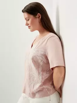 Топ из хлопка розовый XL(50)
