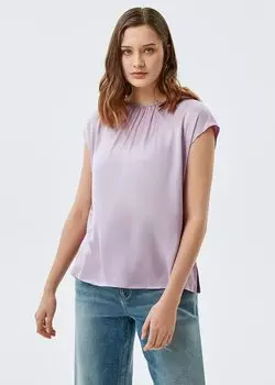 Топ лавандовый из вискозного шелка M(46)