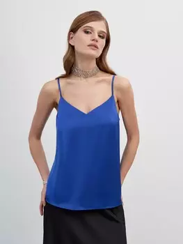 Топ на тонких бретелях атласный XS(42)