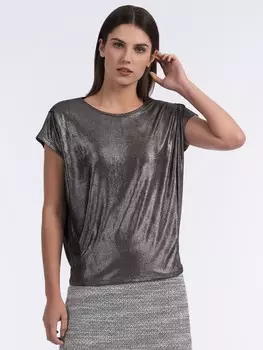 Топ с блестящим напылением светлый XS(42)