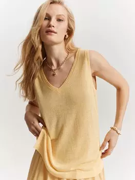 Топ с V-образной горловиной XS(42)