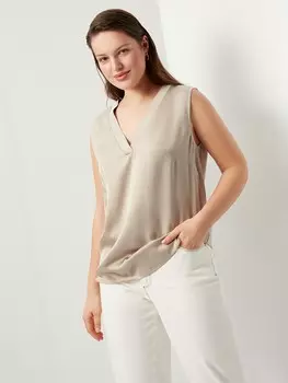 Топ светло-коричневый без рукавов XL(50)