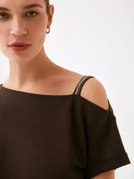 Топ тёмный трикотажный S(44)