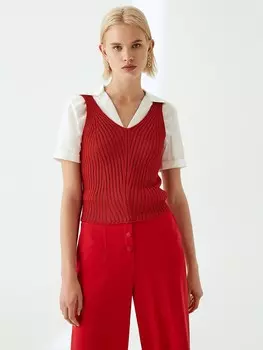 Топ вязаный без рукавов S(44)