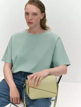 Трикотажная блуза с вышивкой и цельнокроеным рукавом 3XL(54)