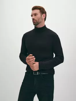 Трикотажная водолазка из вискозы и шерсти L(52)