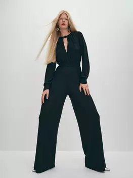 Трикотажный брючный комбинезон с длинным рукавом XL(50)