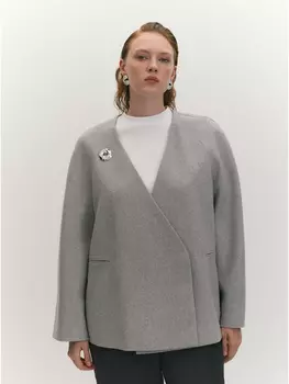 Труакар из шерстяной ткани на полной подкладке 4XL(56)