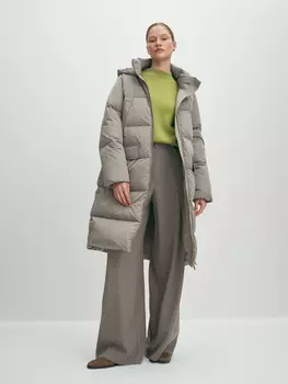 Удлиненный пуховик с капюшоном ELIS