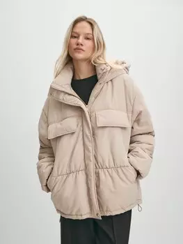 Утепленная куртка-парка с капюшоном на молнии XS(42)