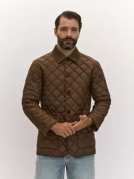 Утепленная стеганая куртка с вельветовой отделкой XXL(56)