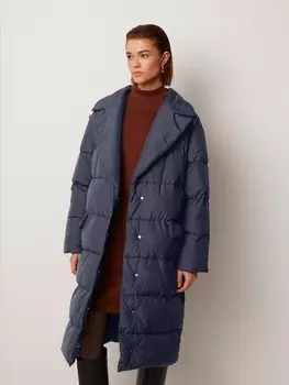 Пуховик с капюшоном удлиненный (42)