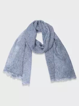 Вискозный палантин в меланжевом синем (80*200)
