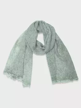 Вискозный палантин в меланжевом зеленом (80*200)