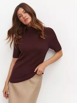 Водолазка вязаная шоколадного оттенка (46)