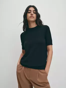 Вязаный джемпер с коротким рукавом XS(42)