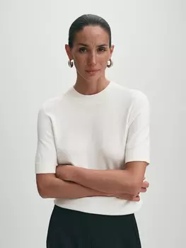 Вязаный джемпер с коротким рукавом XS(42)