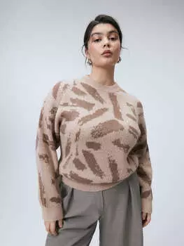 Вязаный джемпер с жаккардовым рисунком 4XL(56)