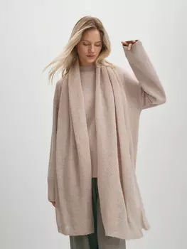 Вязаный палантин с мягкой шерстью (192*75)