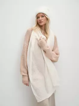 Вязаный палантин с мягкой шерстью (192*75)